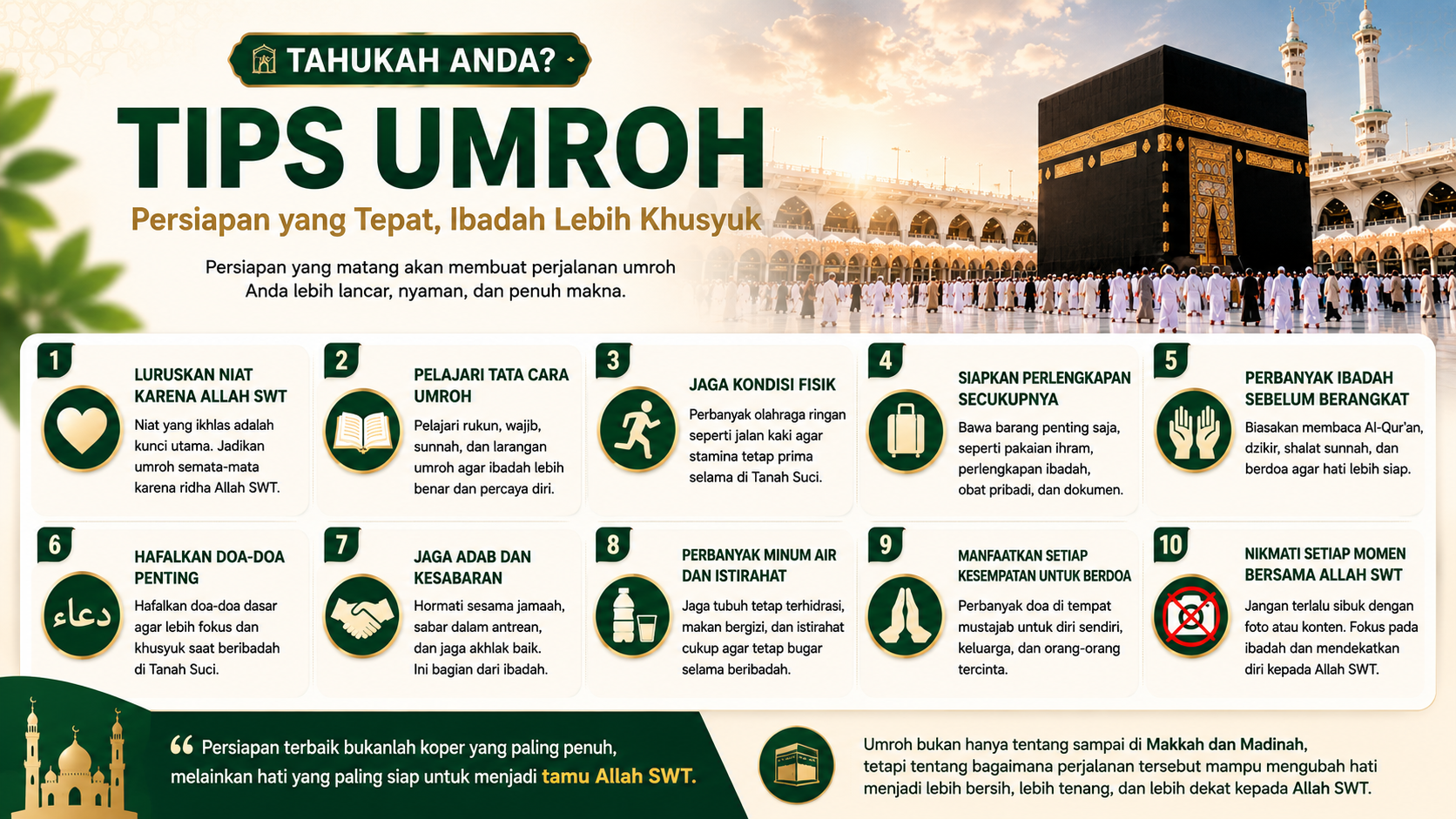 Tahukah Anda? Persiapan Umroh yang Tepat Bisa Membuat Ibadah Anda Jauh Lebih Khusyuk