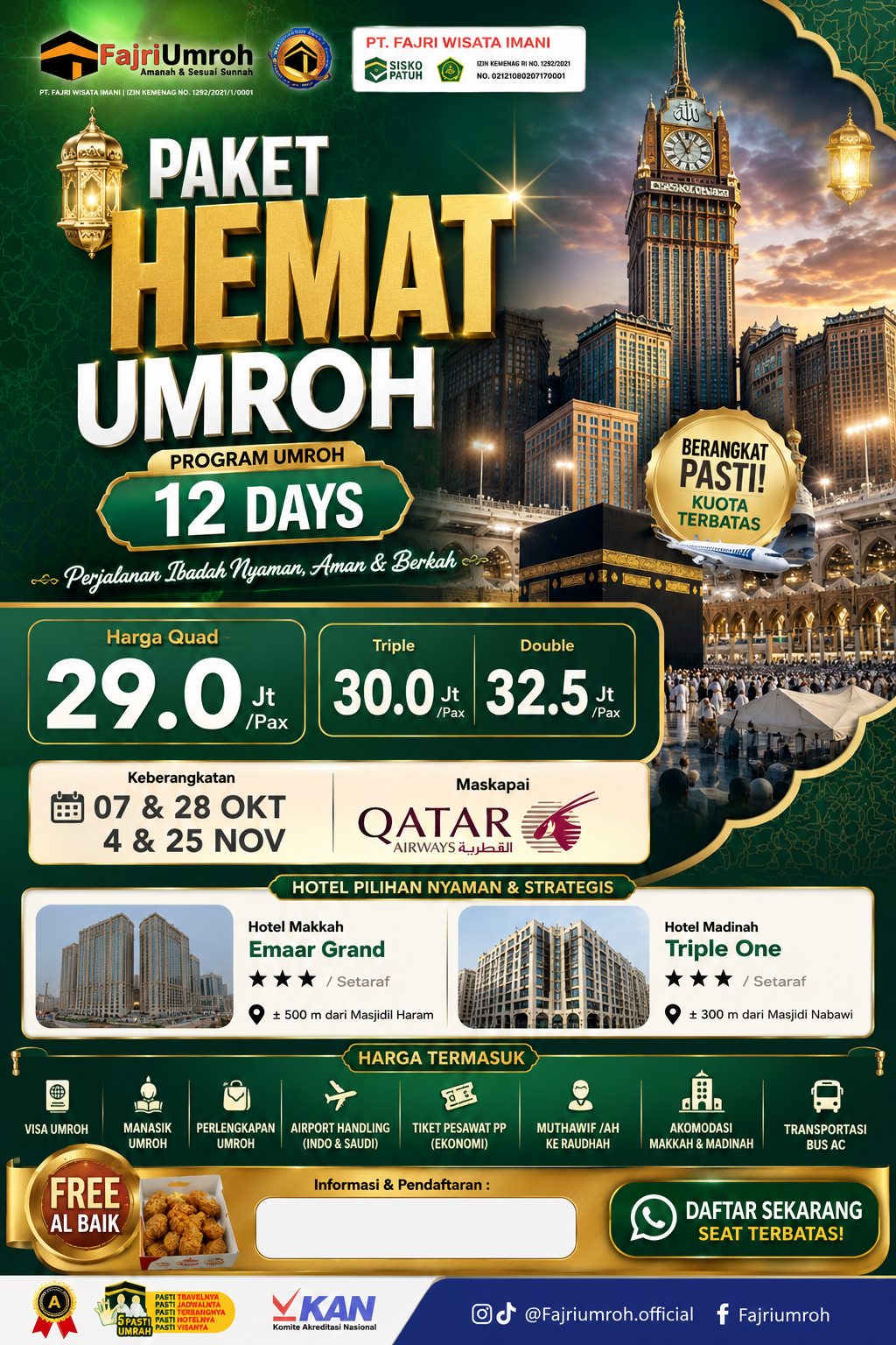 Paket Hemat 12 hari